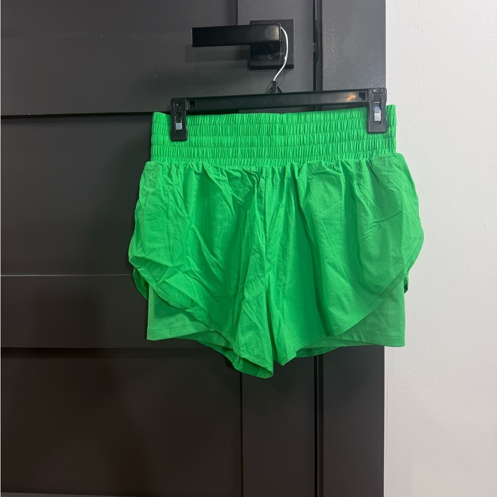 All in Motion Women’s Green Athletic Shorts Biker Liner Size Small